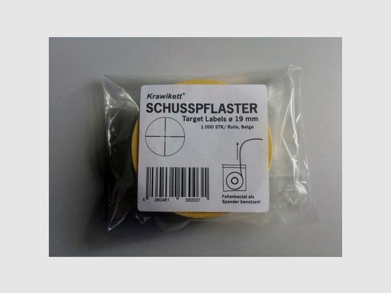 KRAWIKETT Schusspflaster 19 mm beige 1000 Stk