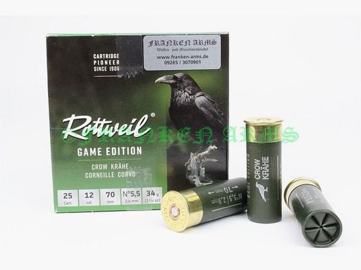 Rottweil Game Edition KRÄHE 12/70 2,9mm 25Stück Staffelpreise