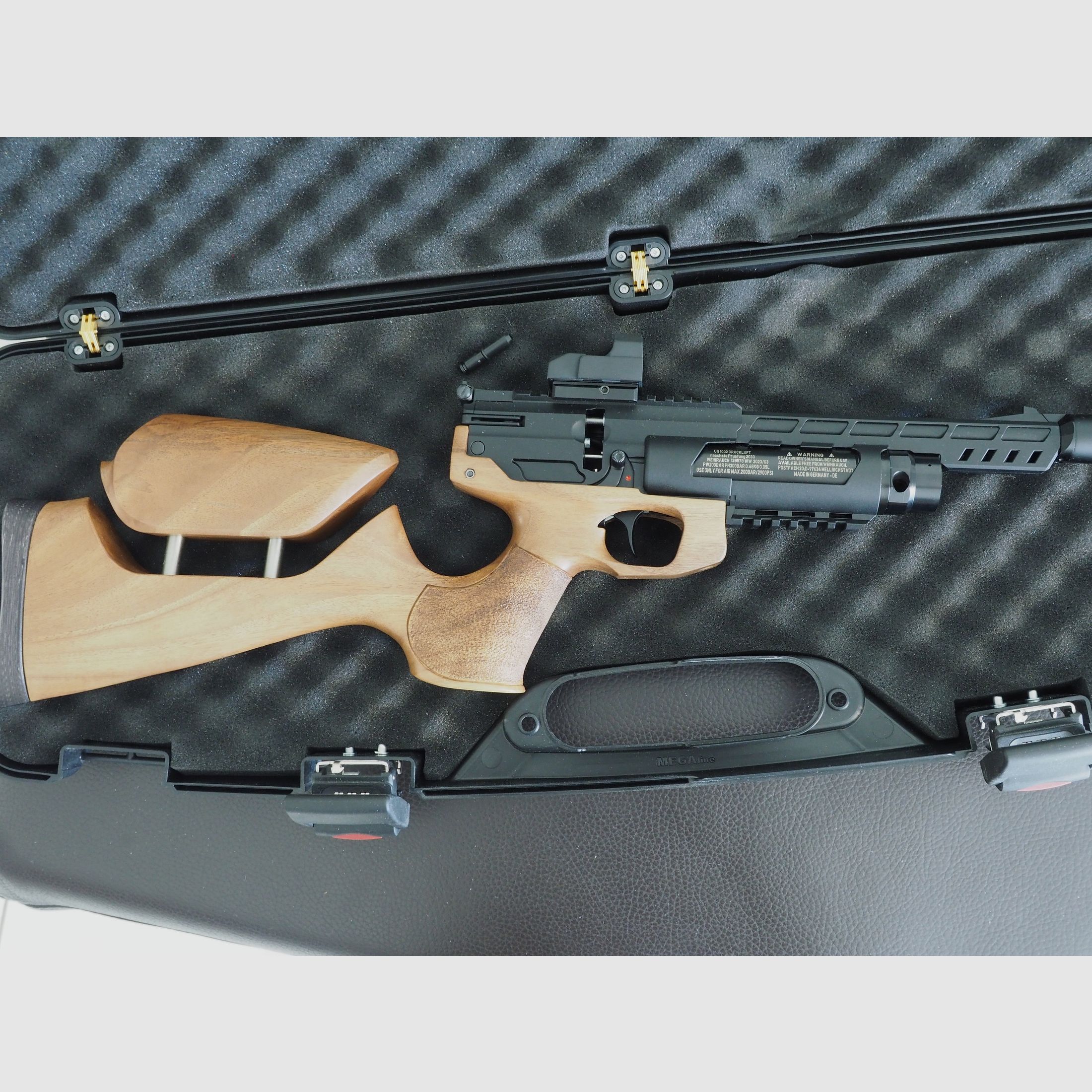 Weihrauch HW44 pistola carabina calibro 4,5 top, red dot sight, suppressor, valigetta ecc., immagine 4 di 6