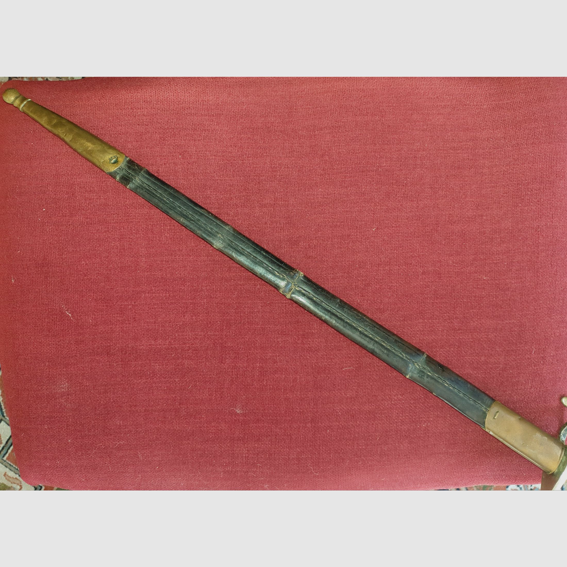 Sidearm M 1871 complete with leather sheath