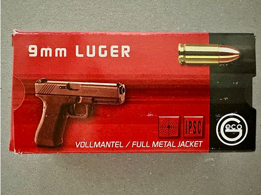 2.000 cartouches Geco 9mm x 19 Full Metal Jacket
