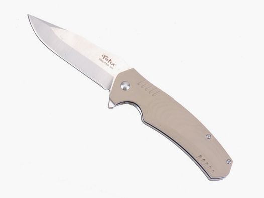 EDC Klappmesser TIBURON Skandinavischer Sandvik Stahl 12C27 Sand von TEKUT