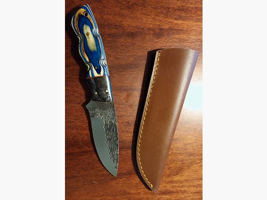 Schönes Jagdmesser Kohlenstoffstahl - 24cm - mit Lederscheide Neu!