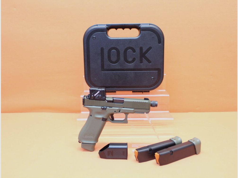 Glock Ha.Pistol 9mmLuger Glock45 Gen5 A-CUT Aimpoint COA Combo Hunter Edition OD Green with Red Dot Sight