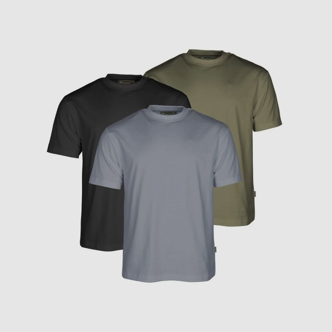 Pinewood T-shirts, lot de 3, noir / Shadow Blue / Olive, image 1 sur 3