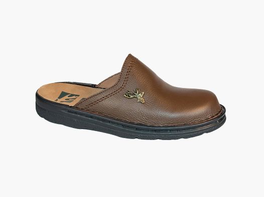 Leather house shoes deer (brown)
