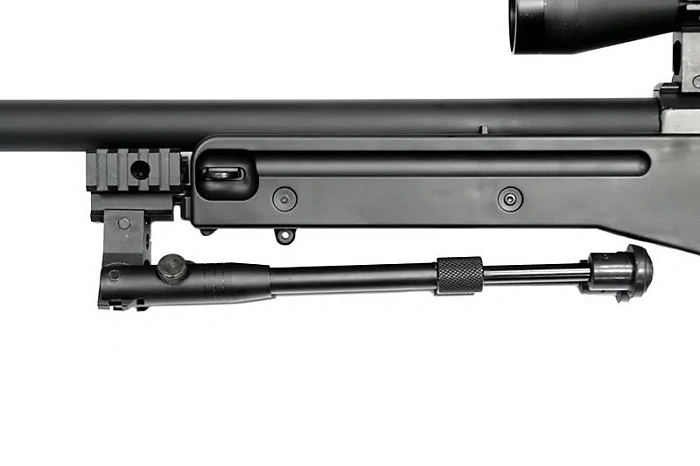 Fusil de sniper airsoft WELL Warrior I (avec bipied et lunette de visée) – noir, image 5 sur 16