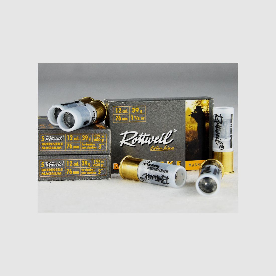 Rottweil BRENNEKE Magnum, kaliber 12/76 600grs 1 opakowanie (5 strzałów po 2,998 €*)