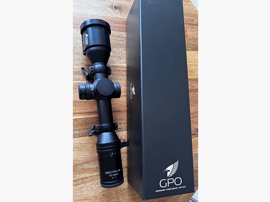 GPO Spectra 8x 1,6-13x44i inkl. Präzise Jagrn Adapter und Recknagel PSG Aufkippmontage