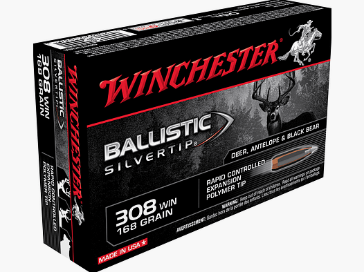 Winchester Ballistic Silvertip .308 win 168gr. -20uds