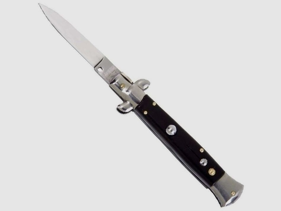 Coltello a molla Stiletto nero, 420rsf