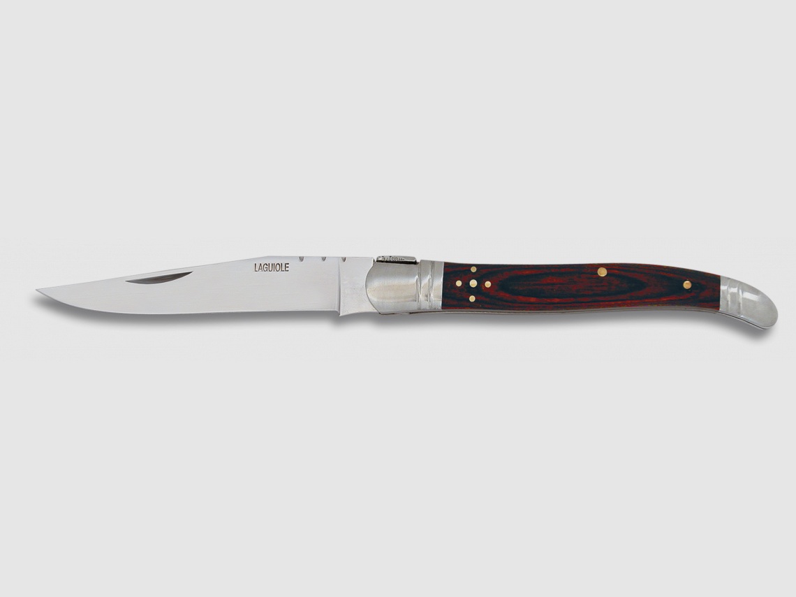 LAGUIOLE folding knife, red Micarta, 9 cm blade