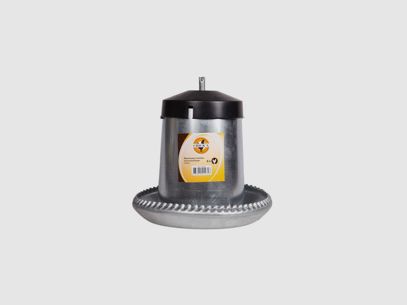 Emailierter Trichterfütterer 5 L für 6 Hühner, Bild 1 von 3