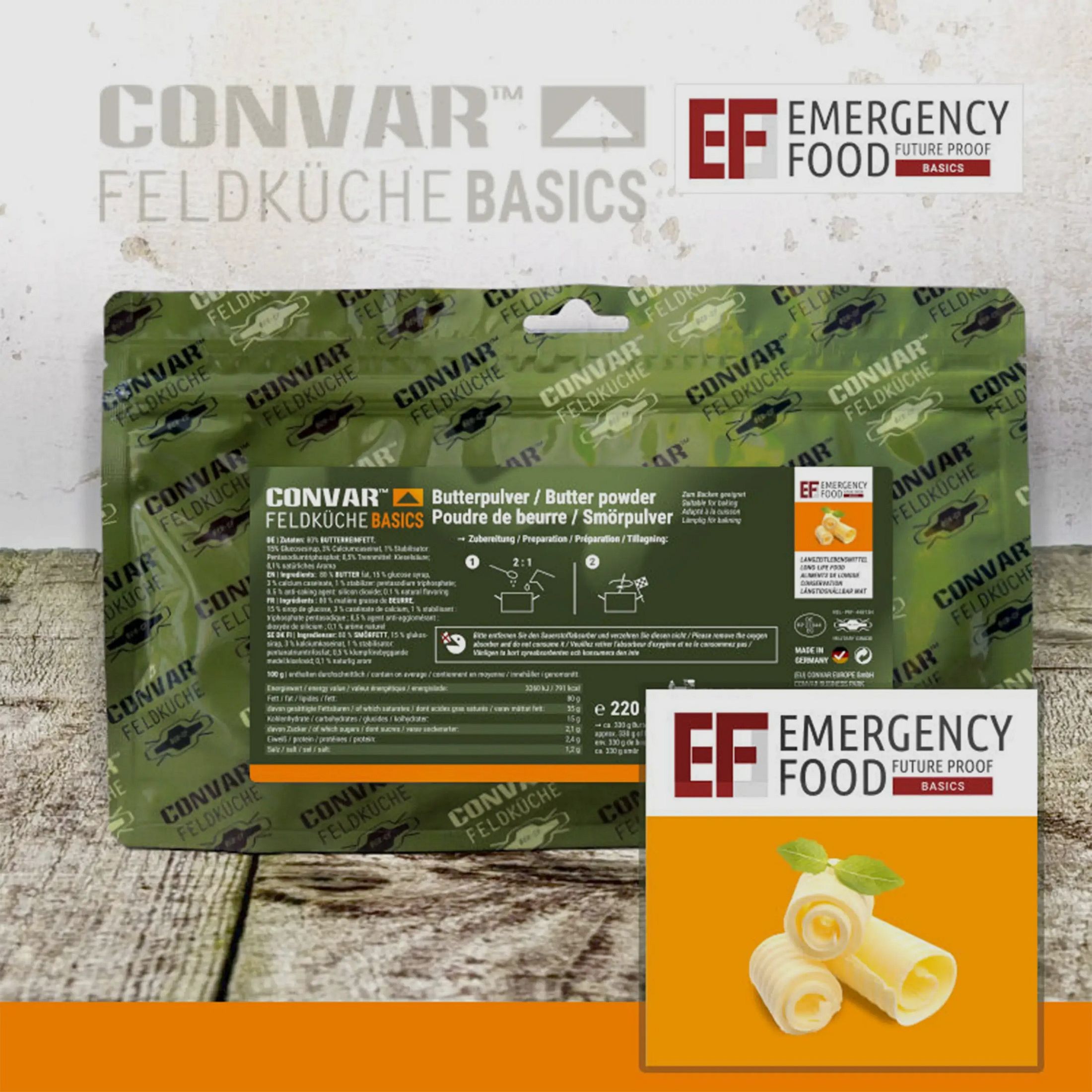 CONVAR Kuchnia Polowa CONVAR Kuchnia Polowa Podstawy Proszek Masłowy 220 g