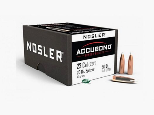 NOSLER projectiles ACCUBOND cal.22 (.224) 70gr. 50pcs. 53780