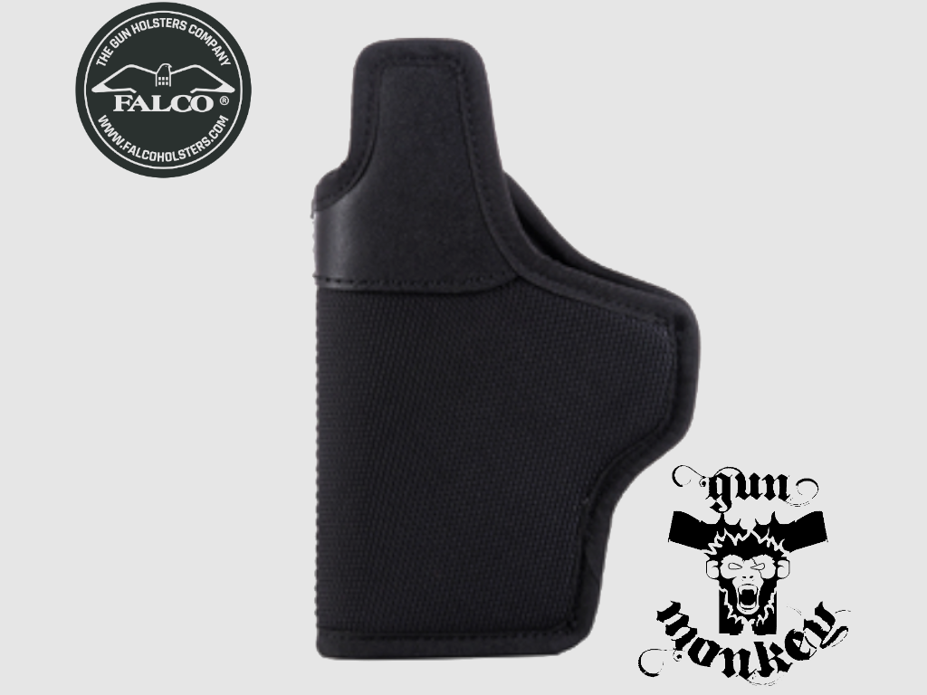 Falco IWB-Holster für CZ P-10C, Linkshänder, Gürtelbefestigung 1,5"/40 mm, aus Nylon mit Lederelementen, schwarz, Mod. (A805 Smith), Bild 2 von 4