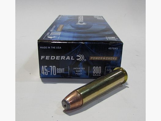 Box mit 20 Patronen Federal Powershok Kal. 45/70 Govt 300 Grain Soft Point