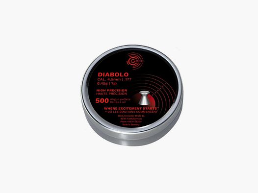 GECO Billes d'air 4.5 mm (.177) Diabolo 0.45 g / 7 gr (500/25 000)