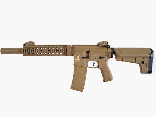 AR15 SilentOps 9 Zoll CHARLIE Tan S-AEG Softair Gewehr Frei ab 18 Jahren | Delta Armory