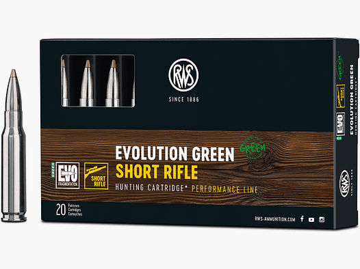 RWS .308 Win. EVO GREEN Short Rifle 139gr. - 20 pcs.