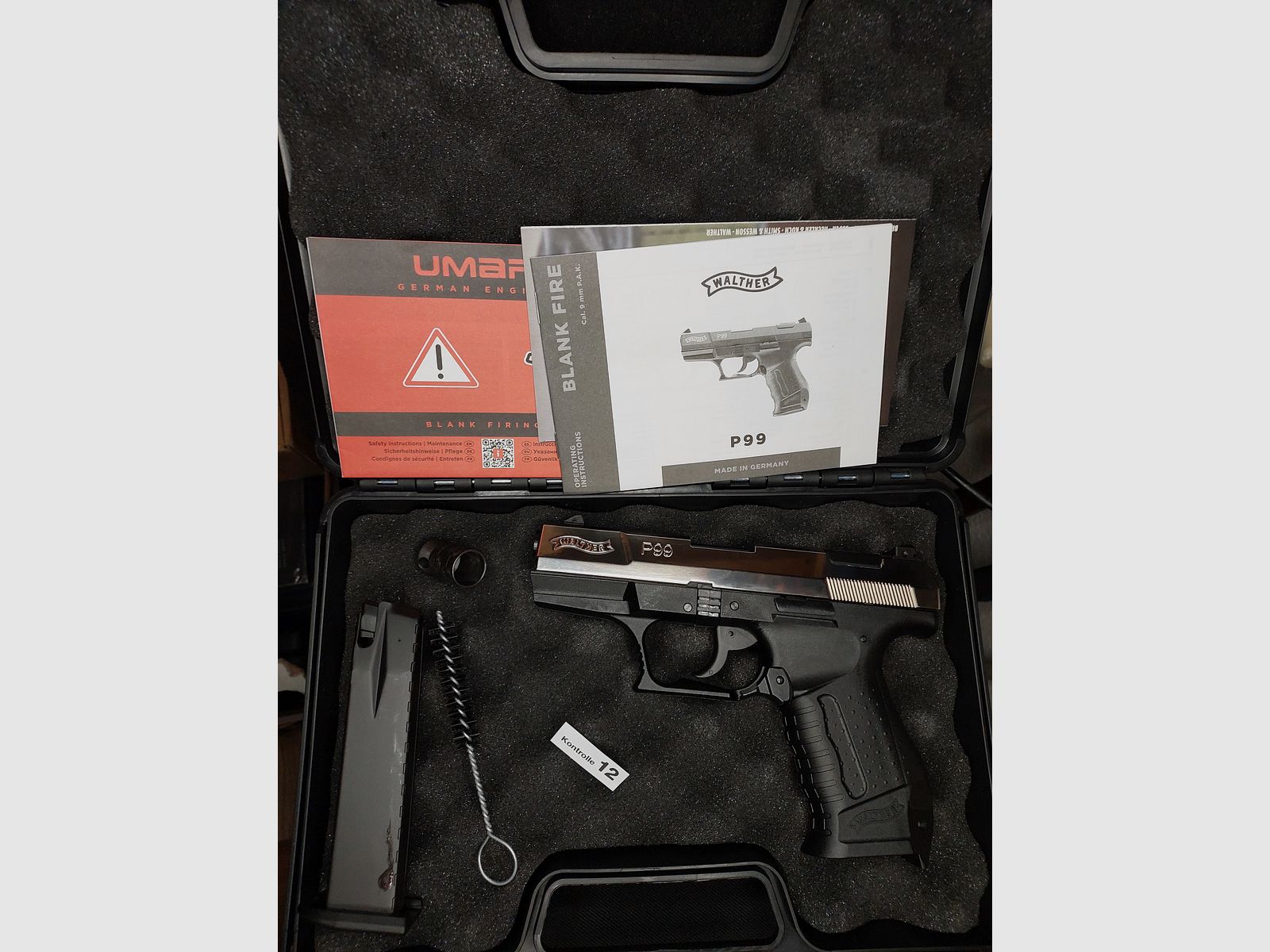 Premium Walther P99 SV NKL Schreckschusspistole 9 mm P.A.K. (PTB 762) P 99 Nickel-Finish [CNC-gefräster Stahlverschluss NKL] NEU!