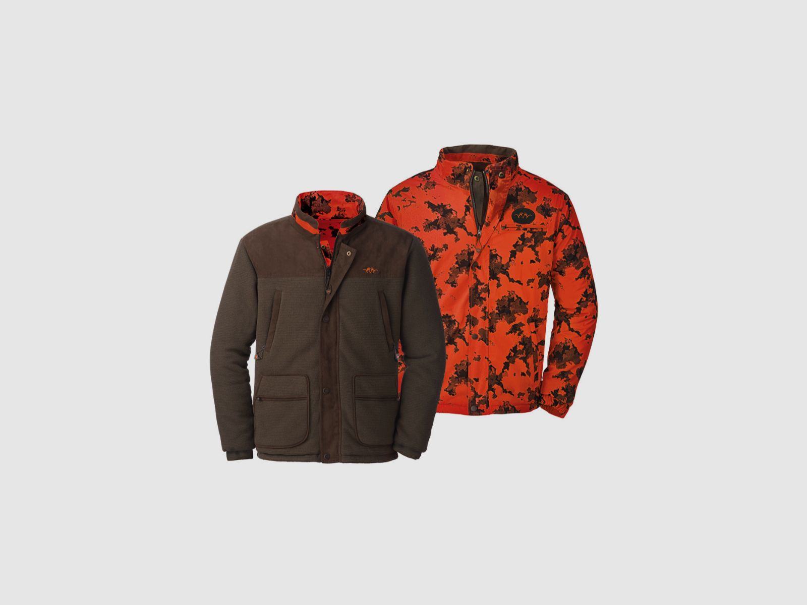 BLASER Fleece Camo Reversible Jacke Modder Bruin