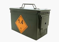 Geco 9 mm Luger full metal jacket 8.0g/124grs. Geco in the ammunition box