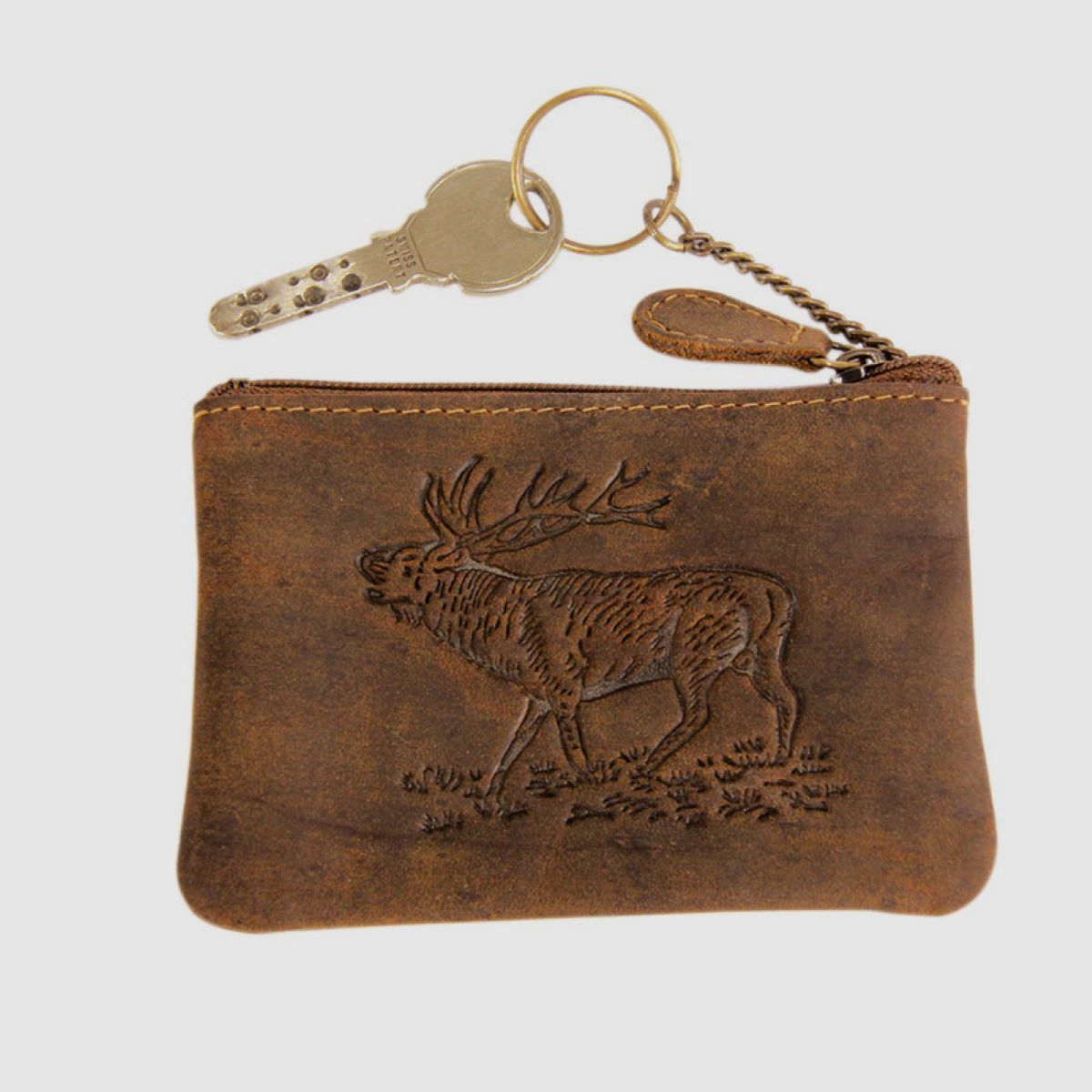 Estuche para llaves con grabado de ciervo