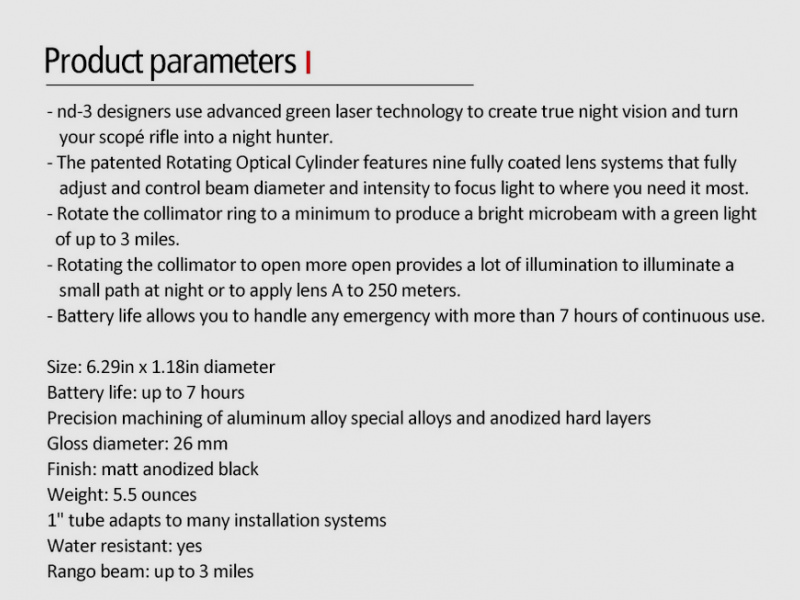 ND3 X30 ND3.0 Green Laser