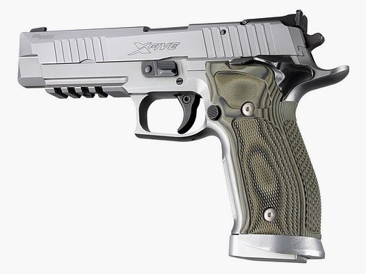 G10 Griff für SIG Sauer P226 SAO X5 / X6 - Checkered GMascus Green Lava