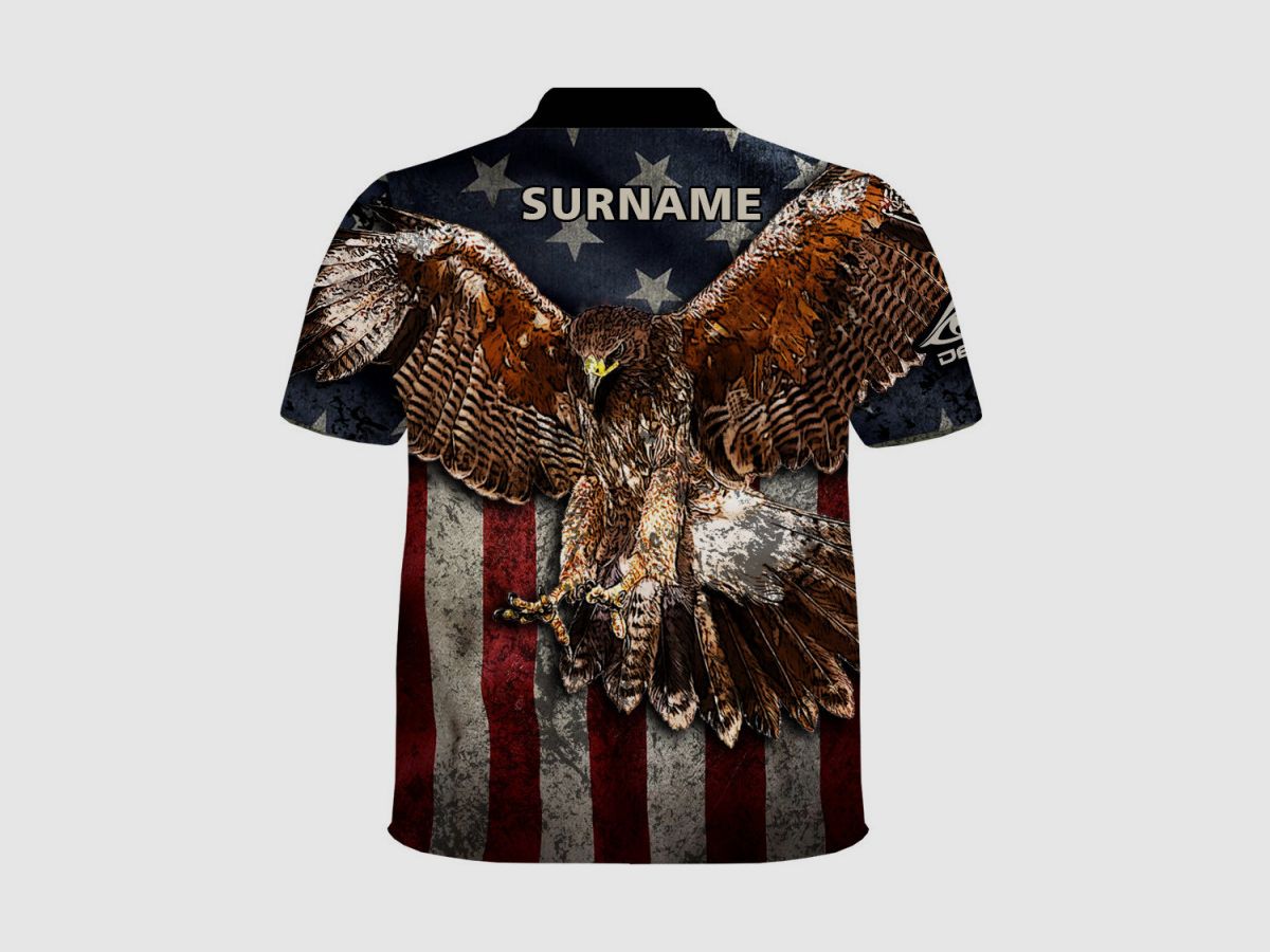 DED USA Eagle T-Shirt, Größe: M, Benutzerdefinierter Name: Mit Benutzerdefiniertem Namen, Bekleidungsart: Regulär (Herren), Bild 2 von 3
