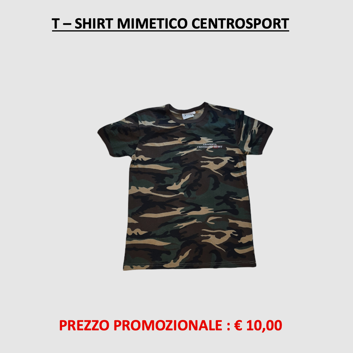 FOLLOWME! – T- shirt armeriacentrosport mimetico, immagine 1 di 3