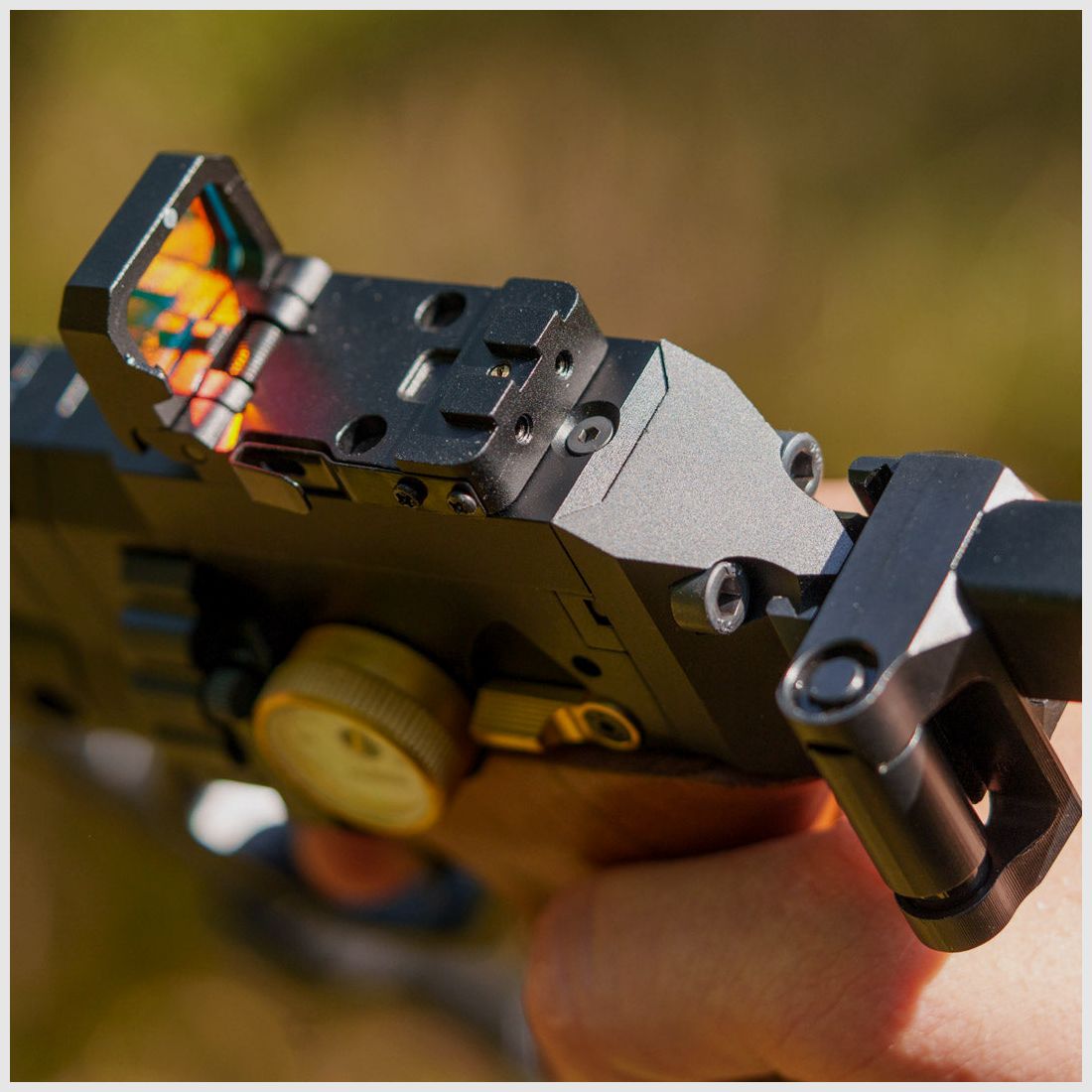 KOMBI | RED DOT SIGHT MOUNT rail + buttstock adapter | CNC ALU | black anodized | Huben GK1 | RMR 3.0