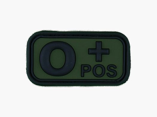 Fritzsch 3D Blutgruppenpatch 0 Pos schwarz-oliv