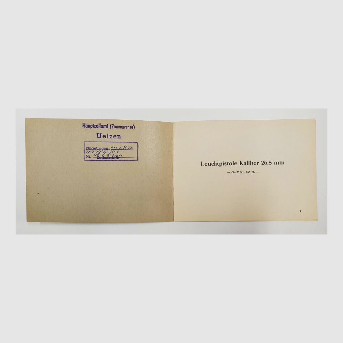 Heym Bedienungsnanweisung Leuchtpistole Heym, Zoll Typ 3 Waffenfabrik F. W. Heym - Münnerstadt , von 1959