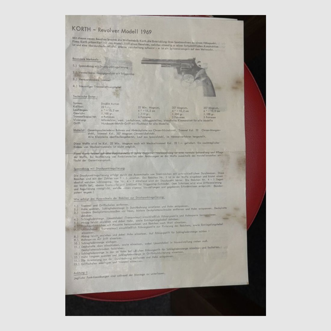 Korth Revolver 22LR 6 Zoll 1969