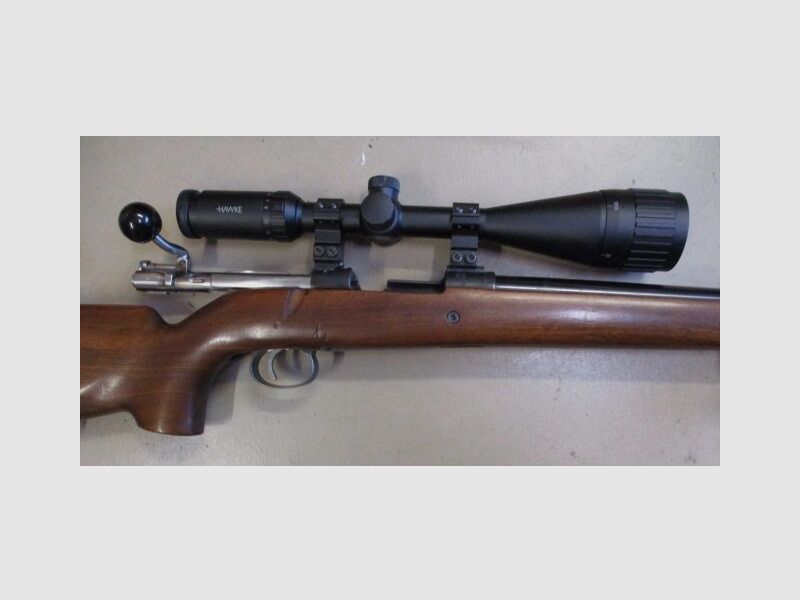 Einzelladerbüchse Carl Gustaf M63 mit Matchlauf, Zielfernrohr Hawke 4-16x56 M63