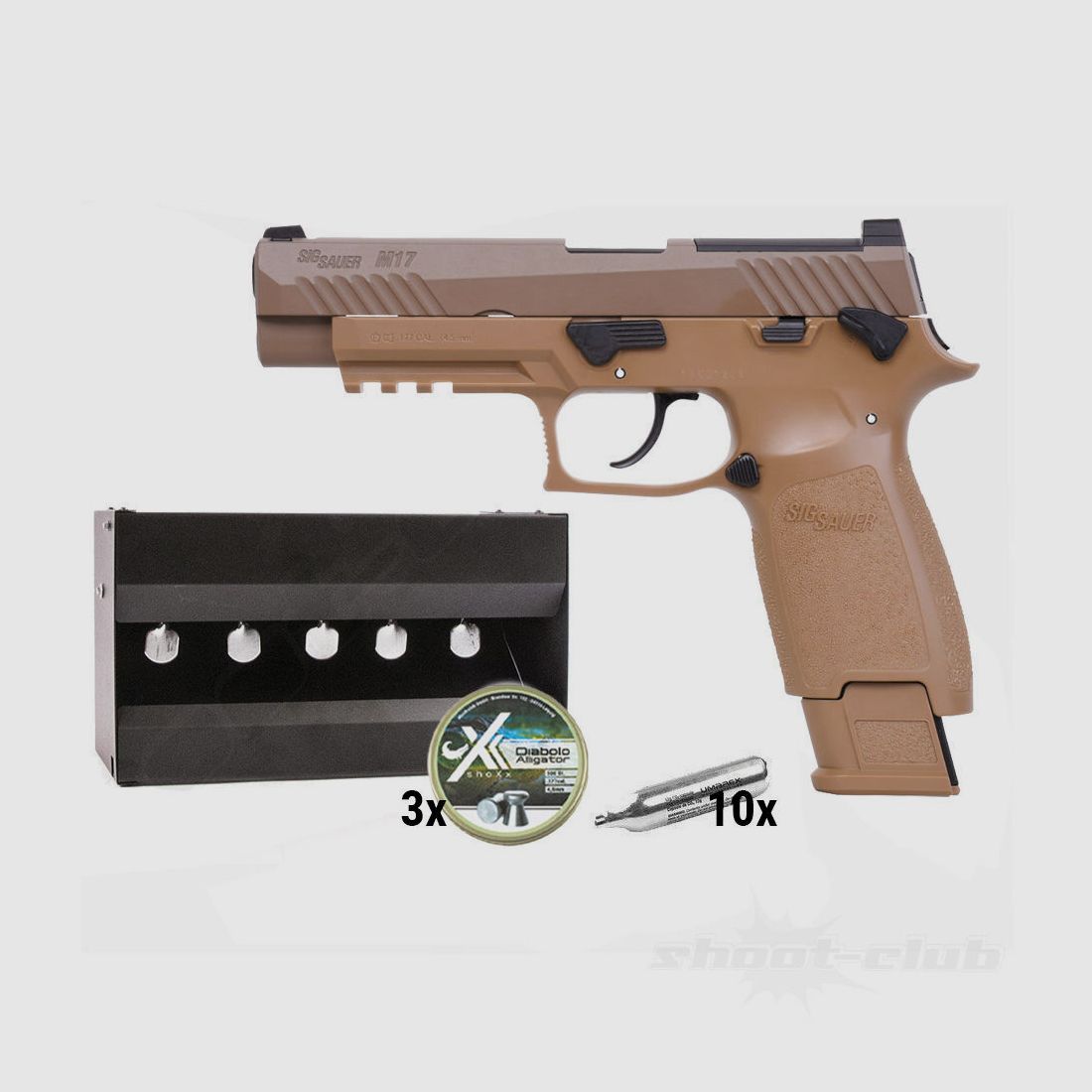 Sig Sauer	 P320 Co2 Pistole im Kaliber 4,5 mm Diabolo Plinking-Set