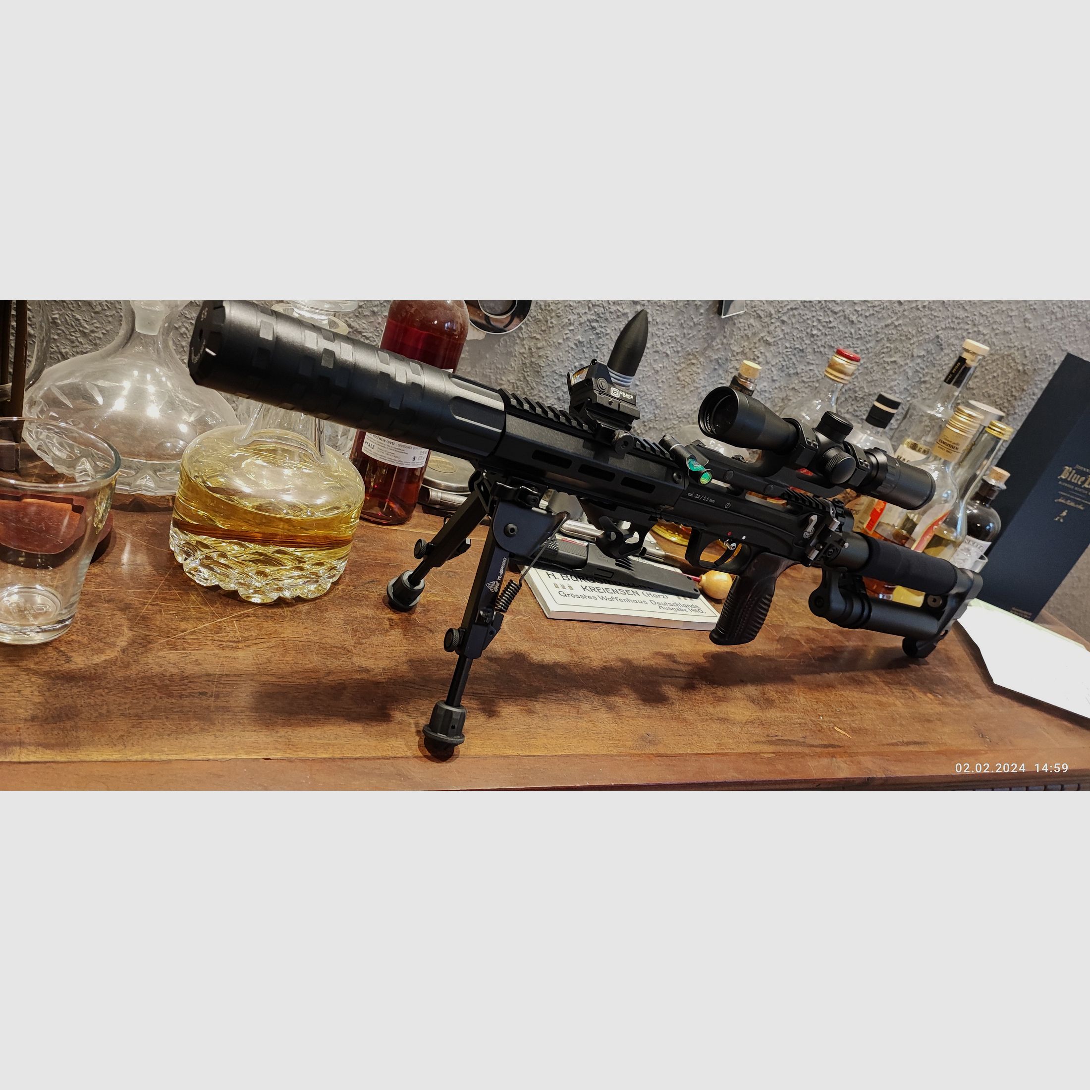 Edgun Leshiy mit viel Zubehör im Ar15-Stil. Mit Restgarantie.