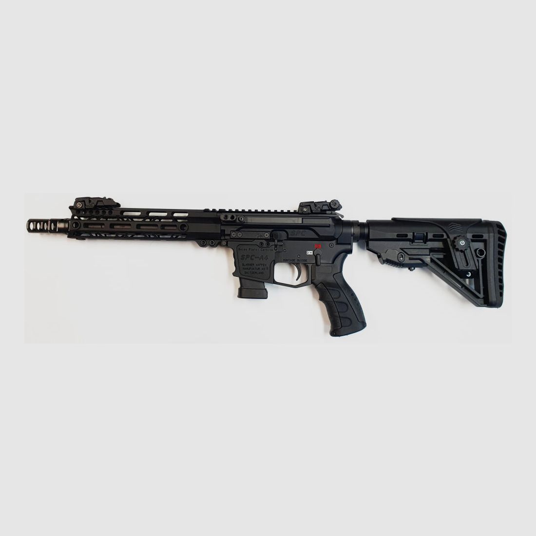 GWMH AG Semi-Automatic Rifle GWMH SPC-HUNTER A4 10" (SWISS PISTOL CARBINE) BLACK Cal..45ACP AR15 Glock Magazine