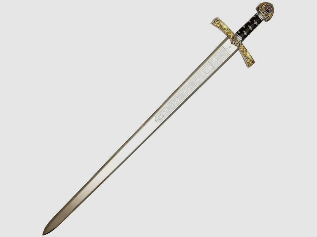 3 Teiliges SET für Liebhaber und  Sammler von KÖNIG RICHART LÖWENHERZ , das SCHWERT, der DOLCH + das  SCHILDWAPPEN