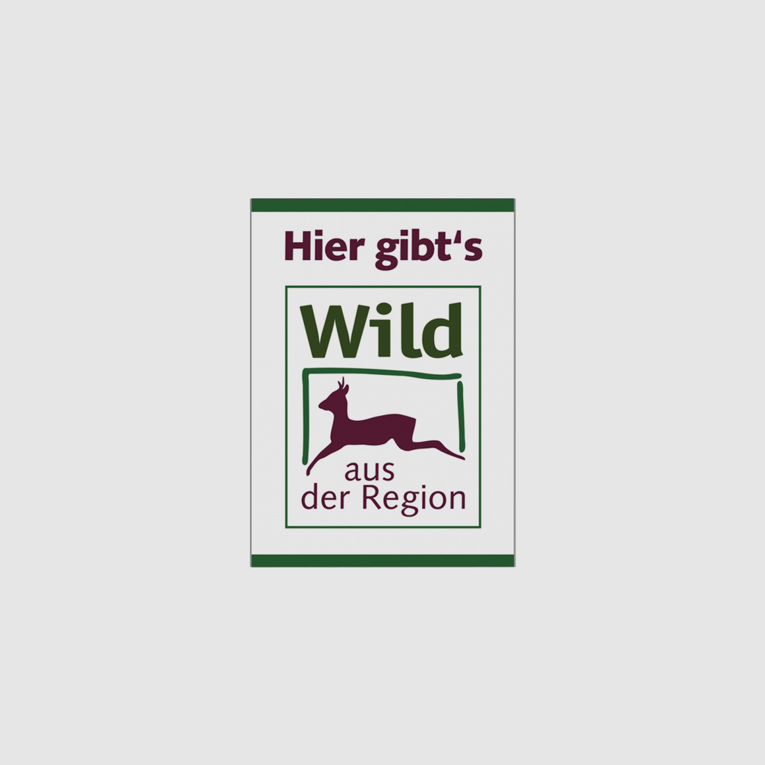 Sign "Game from the Region" DIN A4