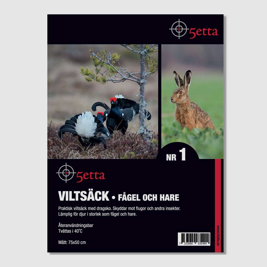 5etta Wild Sack No. 1 Hares & Birds 75x50cm