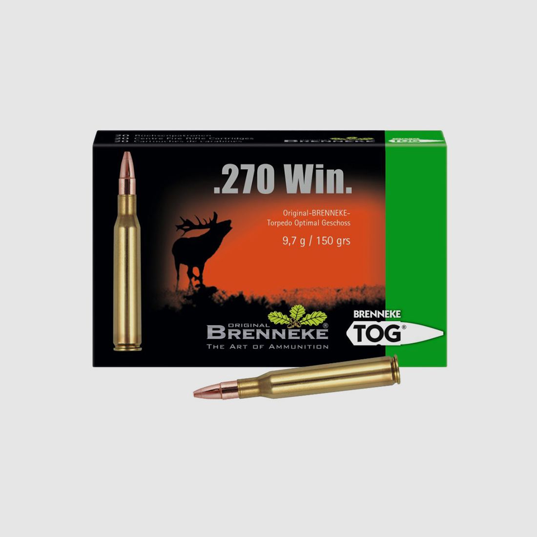 Brenneke .270 Win. 150GR TOG 20 Patronen