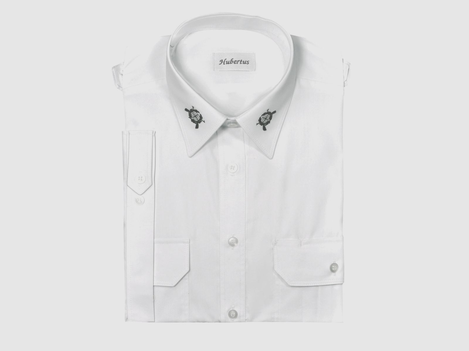 SCHÜTZENHEMD Kurzarm mit Stick Slim Fit