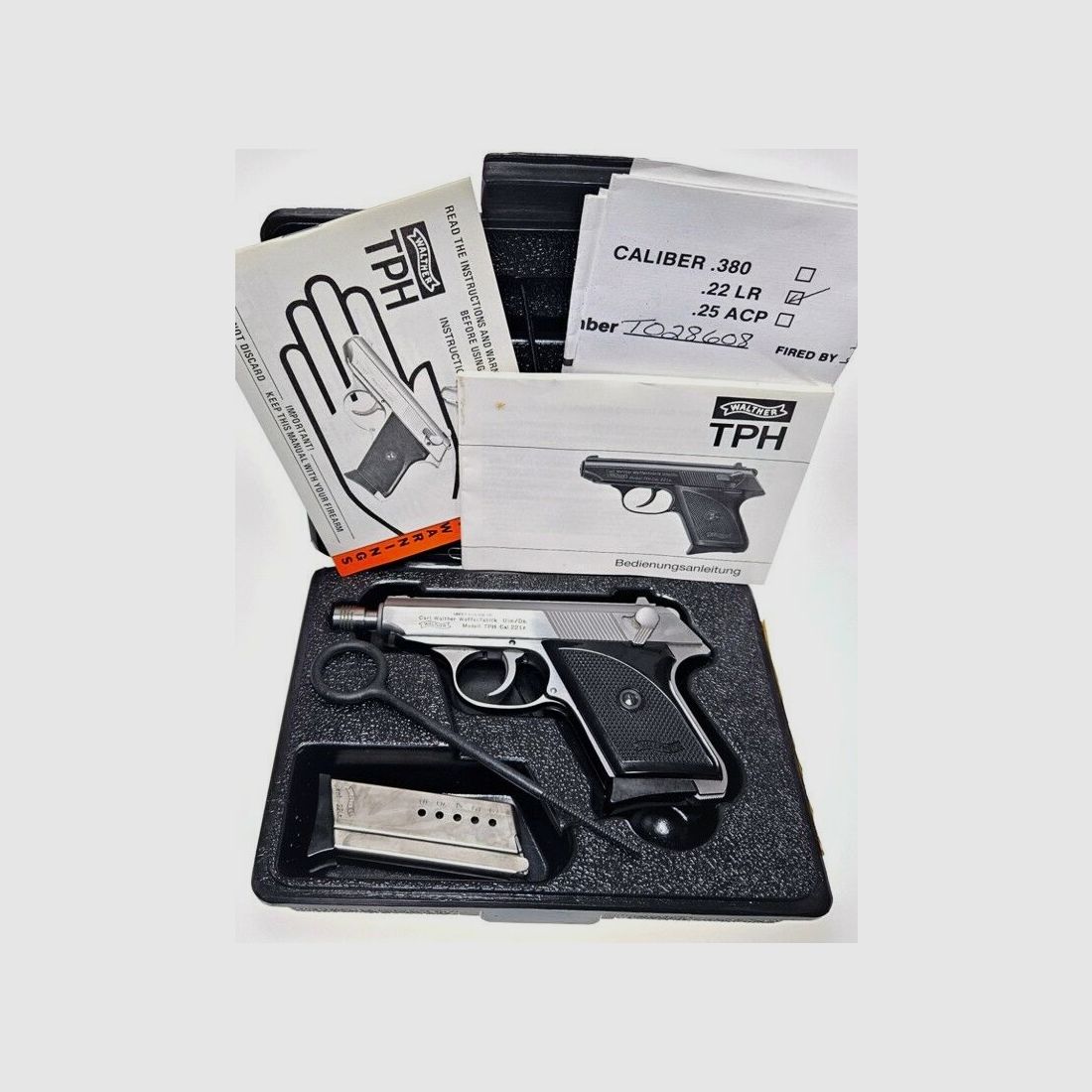 Walther INTERARMS TPH (stainless) mit Schalldämpfer