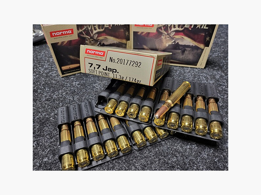 Rarität: 20er Pack Norma Patronen White Tail 7,7 mm Jap Japan