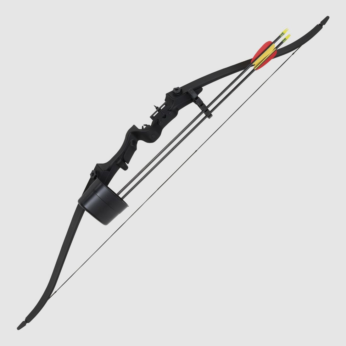 Recurve bow 18 lbs made of fiberglass with 2 arrows