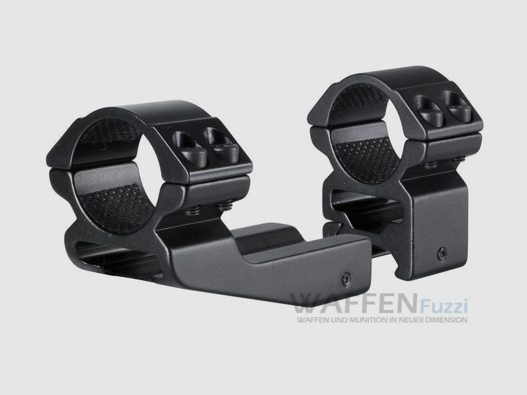 Versatzmontage 2" für Weaverschiene hohe Sattelhöhe 1 Zoll Ringdurchmesser