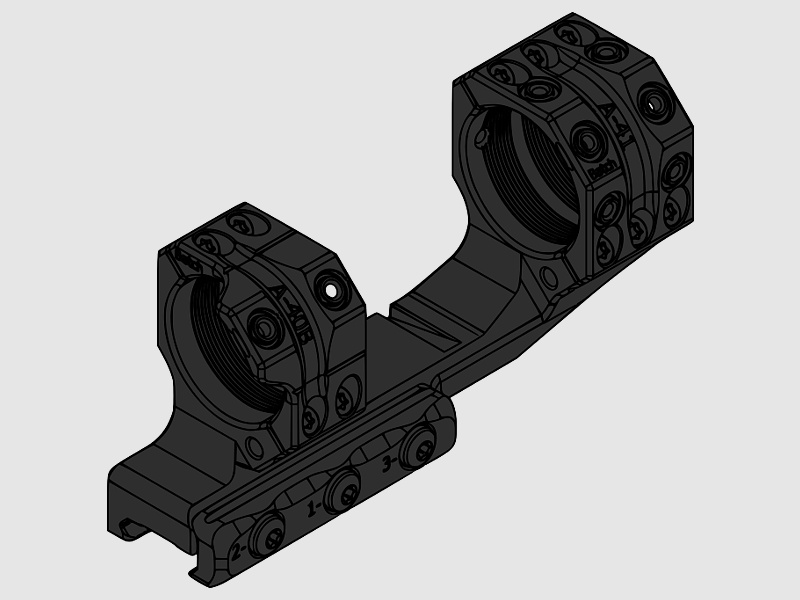 Spuhr Block Mounting 34 Gen3 H 38 / 21 mm 6MIL PIC Cantilever